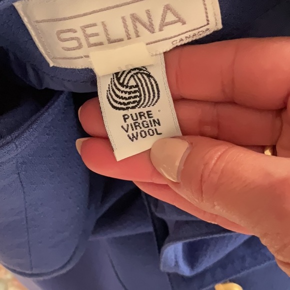 Vintage Front Buttoned Pure Virgin Wool Dress - Picture 11 of 14